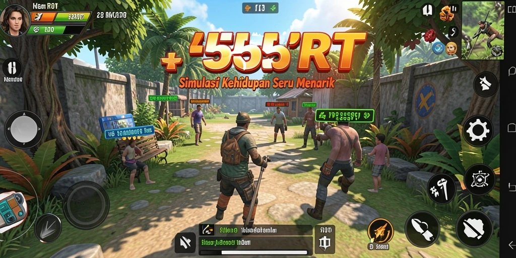 Tampilan gameplay 55RT yang menarik dan interaktif.