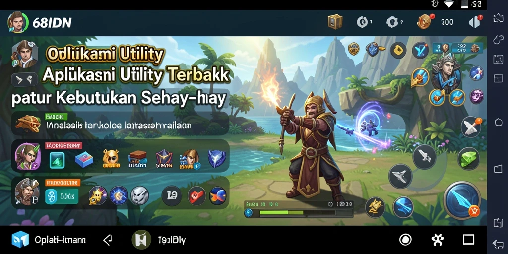 Screenshot utama 68IDN menampilkan antarmuka aplikasi Utility yang sederhana.