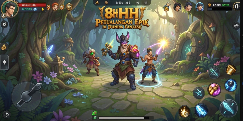 Tampilan gameplay RPG mendebarkan di dalam 8HHH.