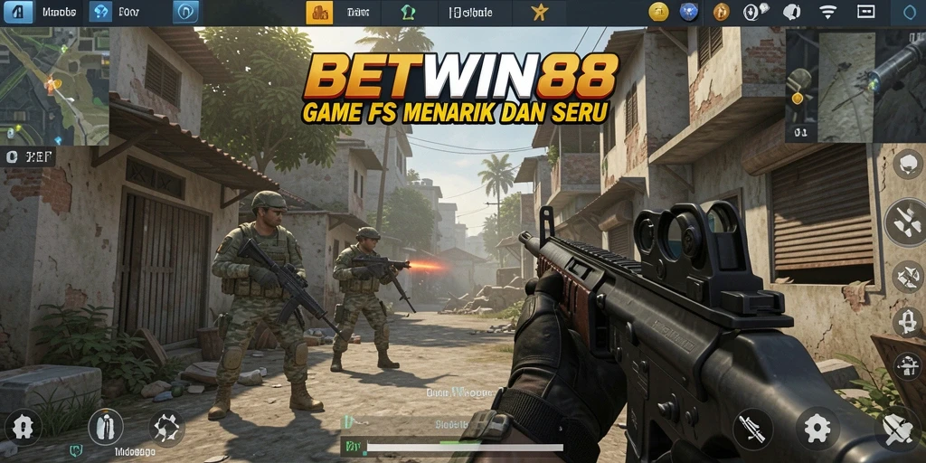 Screenshot gameplay BETWIN88 menampilkan momen aksi seru dalam game FPS.