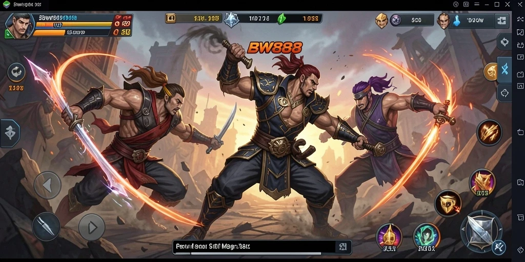 Gameplay BW888 yang menegangkan dengan pertarungan seru.