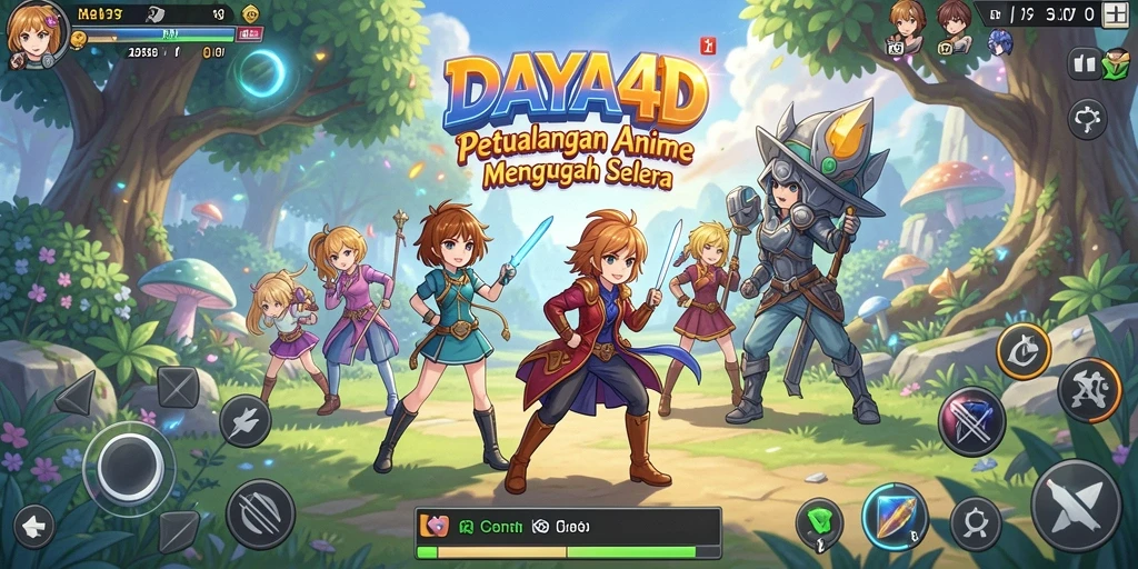 Screenshot menampilkan aksi seru dalam game Anime.