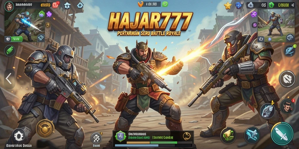 Gameplay seru dalam pertempuran Battle Royale di HAJAR777.