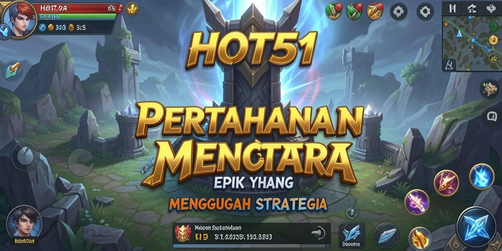 Gameplay Tower Defense yang seru dan menantang dalam HOT51.