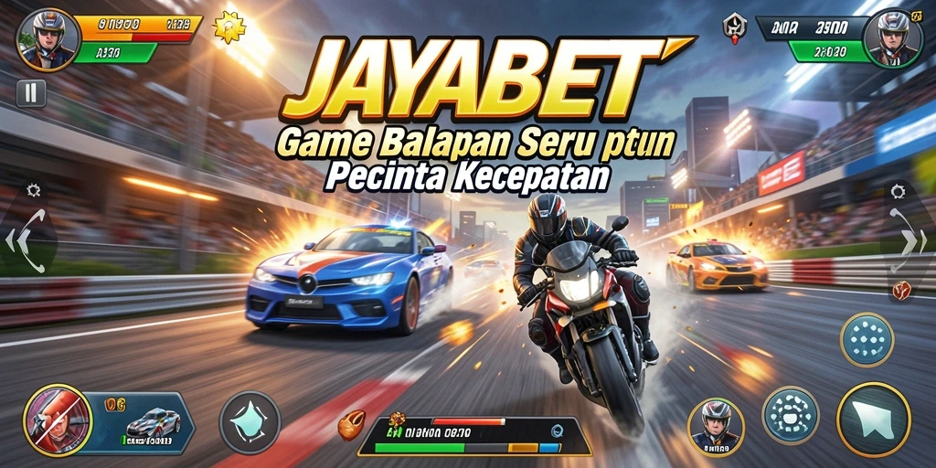 Tampilan gameplay Racing yang penuh adrenalin di JAYABET.