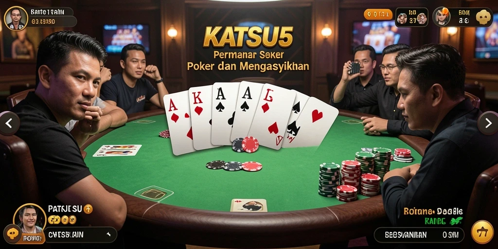 Tampilan screenshot KATSU5 dengan gameplay poker yang menarik.