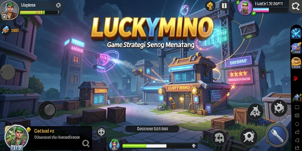 Tampilan gameplay menegangkan di LUCKYMINO.