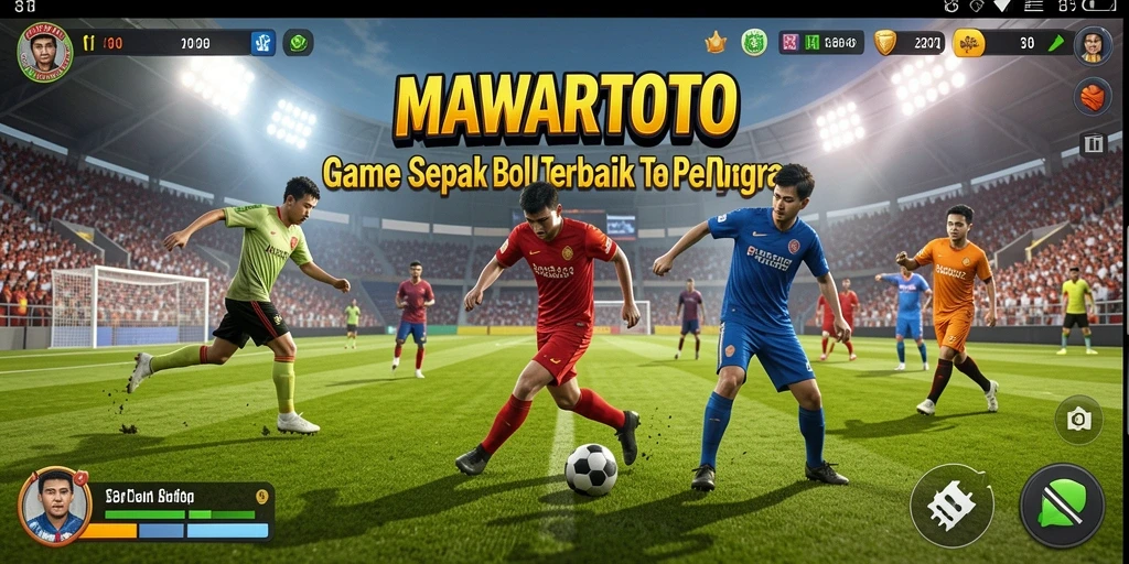 Gameplay MAWARTOTO dengan aksi penuh seru di lapangan sepak bola.