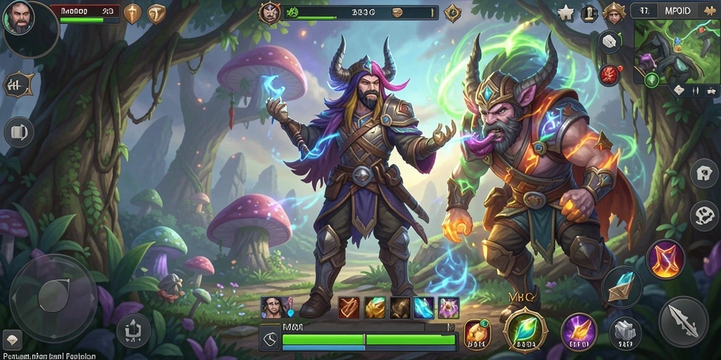 Screenshot MPOID menunjukkan pertarungan epik dan visual memukau dari dunia RPG.