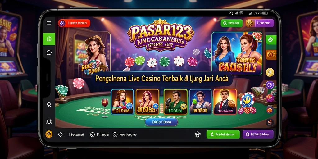 Tampilan seru dari gameplay Live Casino di PASAR123
