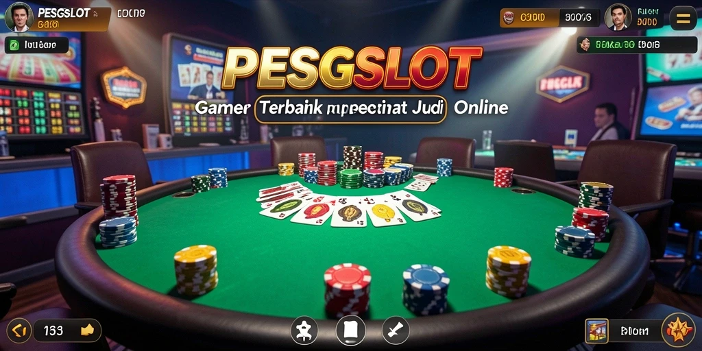 Tampilan gameplay PESGSLOT yang mendebarkan saat bertaruh di meja poker.