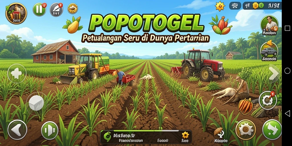 Tangkapan layar dari gameplay seru bertani di POPOTOGEL.
