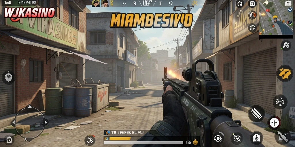 Screenshot gameplay WJKASINO menampilkan aksi seru dalam game FPS.